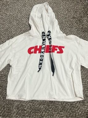 DKNY Sport White Hoodie with Red Accent